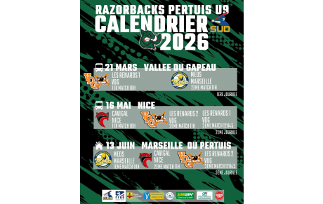Calendrier U9